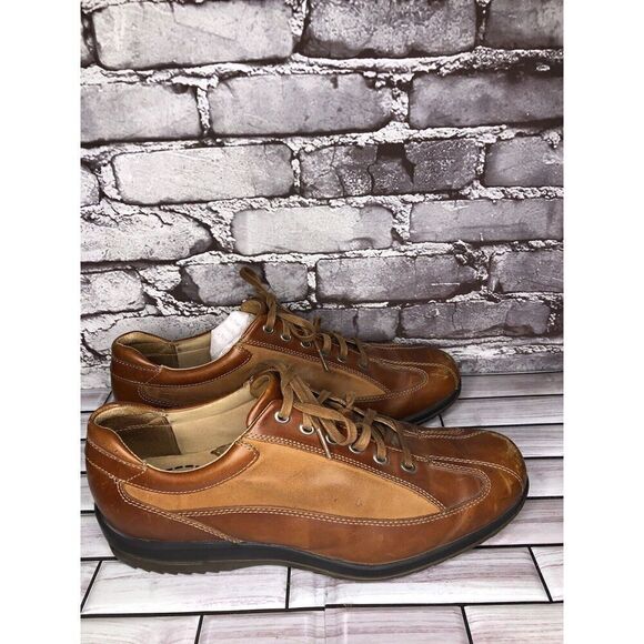 Rockport Powered by DMX Brown Leather Bicycle Toe Shoes Men’s Sz 11.5M US/45EU - Picture 3 of 16